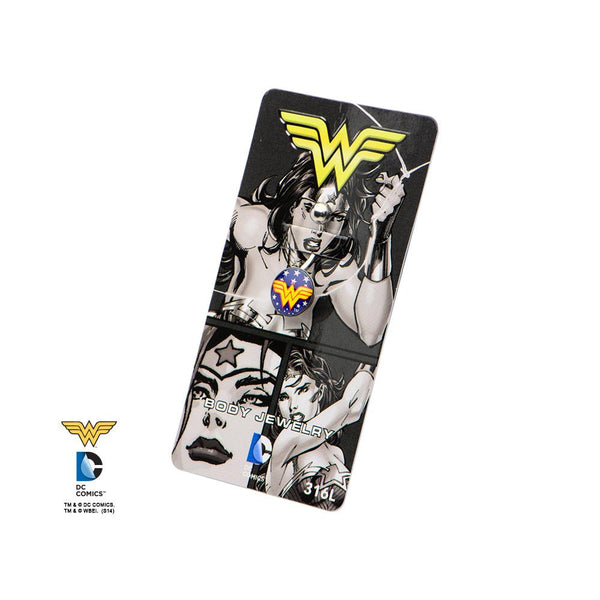 DC Comics Wonder Woman Logo with Stars Fixed Navel