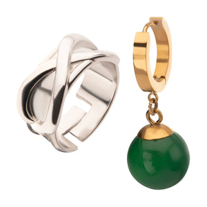 Dragon Ball Super Potara Earring and Time Ring Set