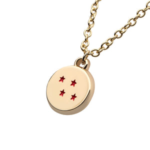 Dragon Ball Z Gold Plated 4 Star Pendant Necklace - Jewelry Brands Shop