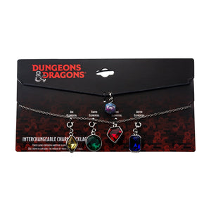 Dungeons & Dragons 3D Dice with Interchangeable Charm Necklace Set - Jewelry Brands Shop