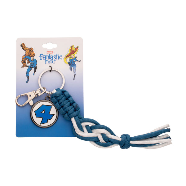 Marvel The Fantastic Four Classic Two Color Cord Knot Keychain – Light Blue &amp; White Collectible