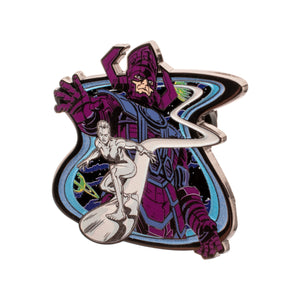 Galactus &amp; Silver Surfer with Glow Enamel Pin