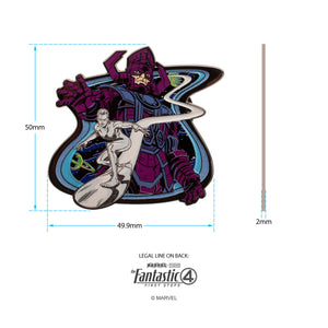 Galactus &amp; Silver Surfer with Glow Enamel Pin