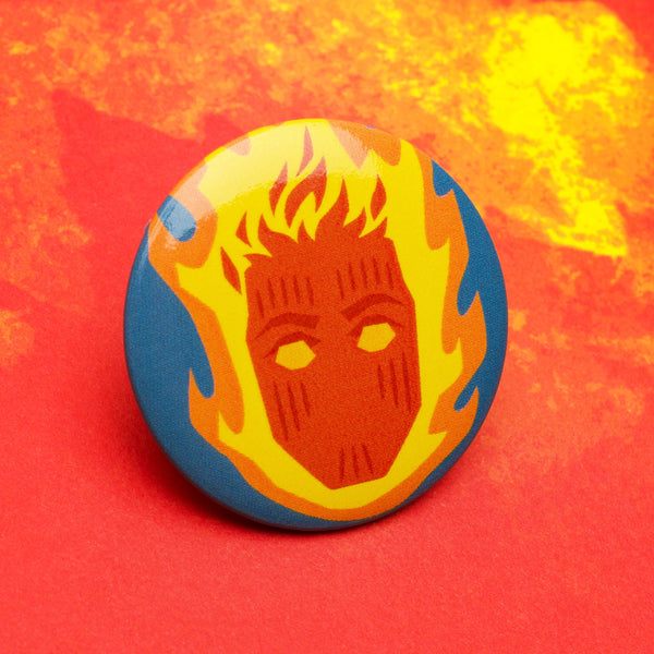 Marvel The Fantastic Four: First Steps Movie Human Torch Button Pin
