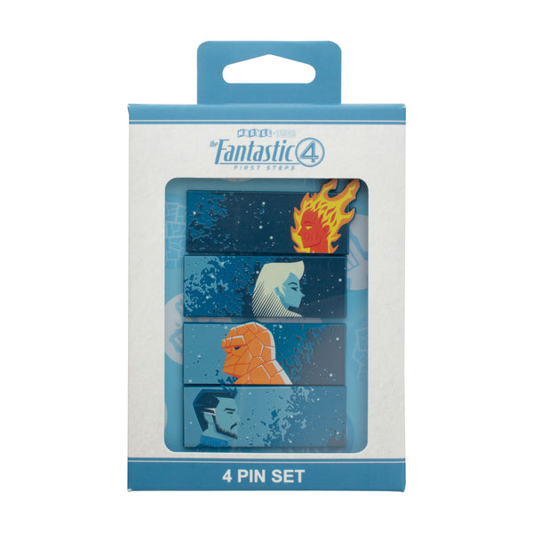 Marvel The Fantastic Four Movie Characters Pin Set – 4-Piece Collectible Pins