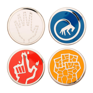 Marvel The Fantastic Four: Movie Symbols Enamel Pin Set – 4-Piece Collectible Team Pins