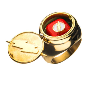 DC Comics Flash Ring with Costume Flip Lid Ring