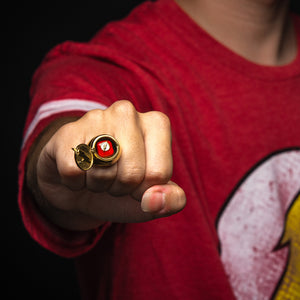 DC Comics Flash Ring with Costume Flip Lid Ring