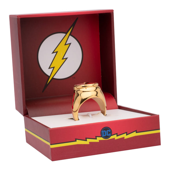 DC Comics Flash Ring with Costume Flip Lid Ring
