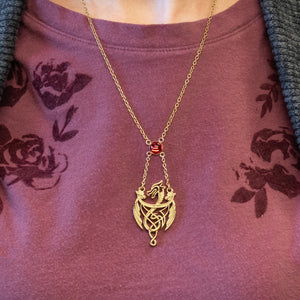 Game Of Thrones: House Of The Dragon 3 Dragon Pendant With Gem Necklace - Jewelry Brands Shop