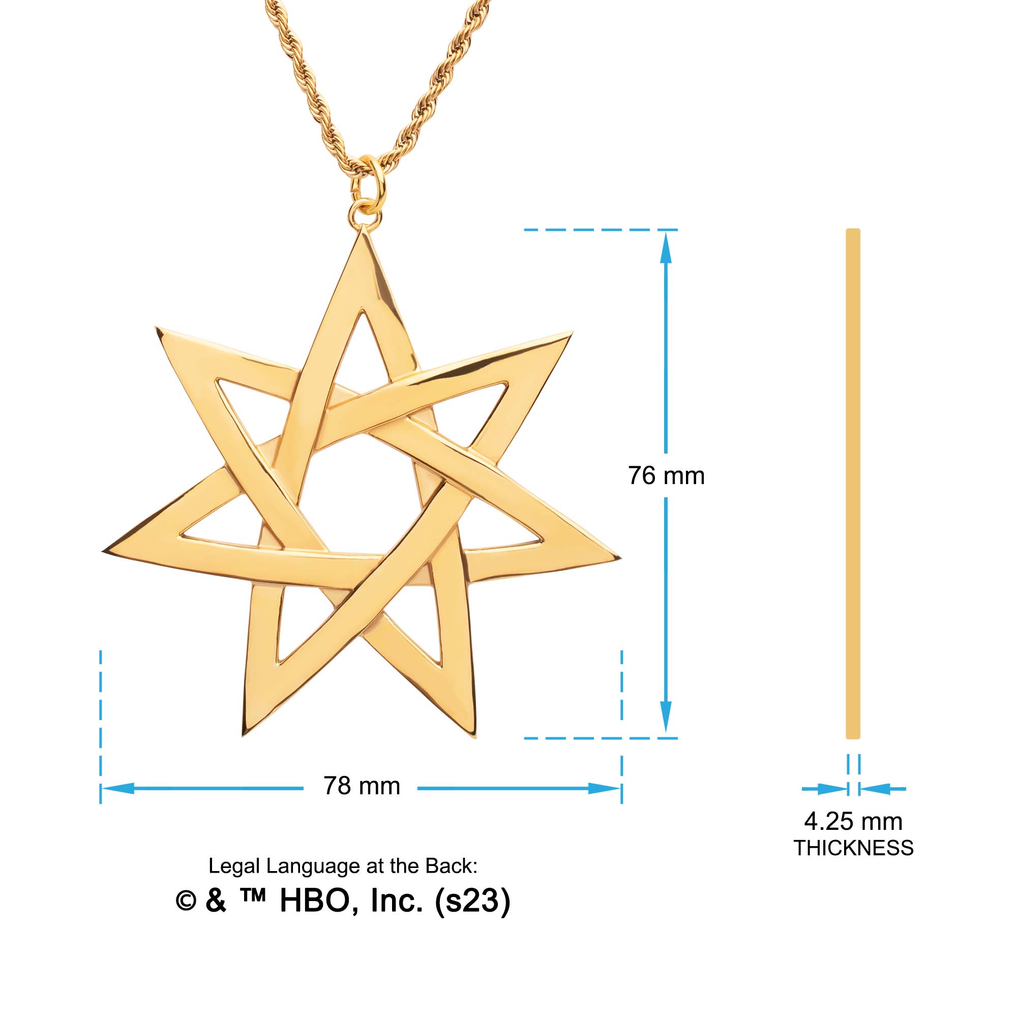 Game of Thrones: House of the Dragon Alicent 7 Pointed Star Pendant Necklace [COMING SOON] - Jewelry Brands Shop