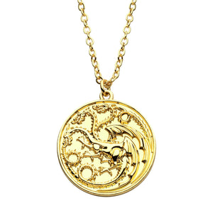 Game Of Thrones: House of the Dragon Targaryen Gold Pendant Necklace - Jewelry Brands Shop