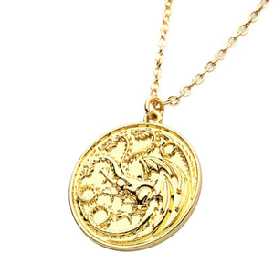 Game Of Thrones: House of the Dragon Targaryen Gold Pendant Necklace - Jewelry Brands Shop