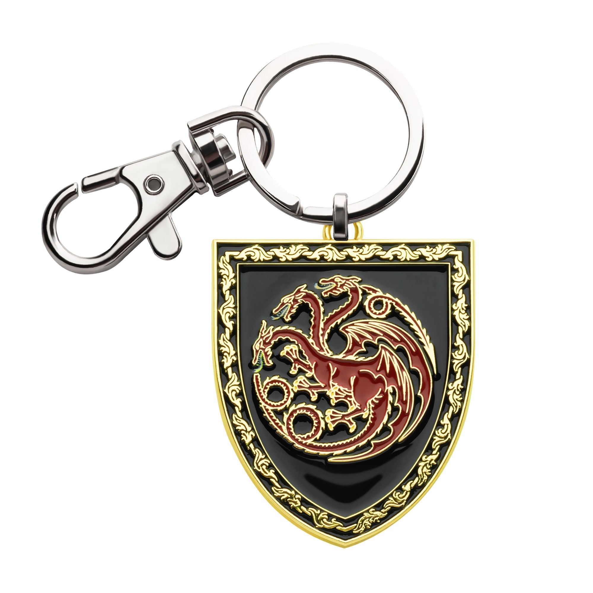 Game Of Thrones: House Of The Dragon Targaryen Shield Enamel Keychain - Jewelry Brands Shop