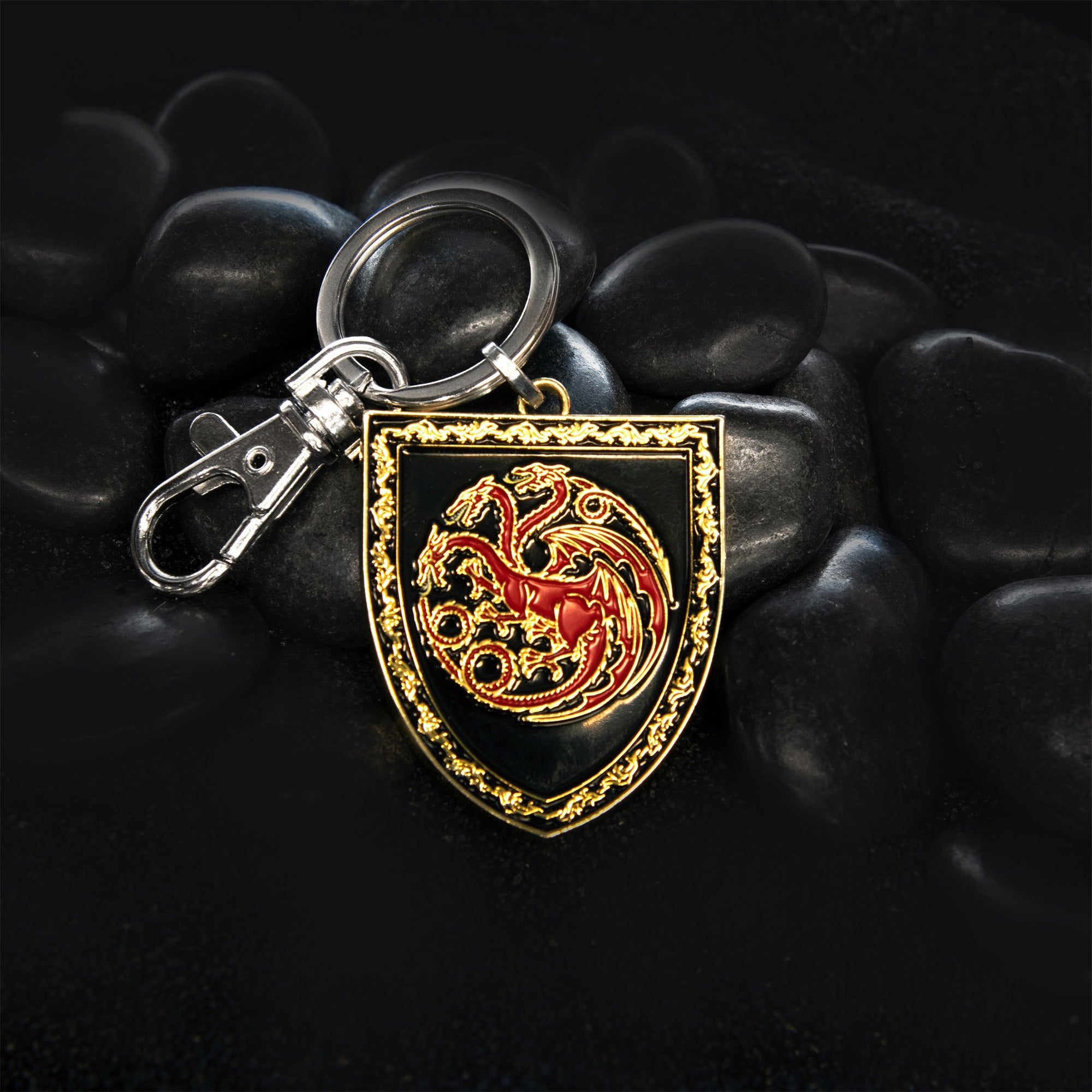 Game Of Thrones: House Of The Dragon Targaryen Shield Enamel Keychain - Jewelry Brands Shop