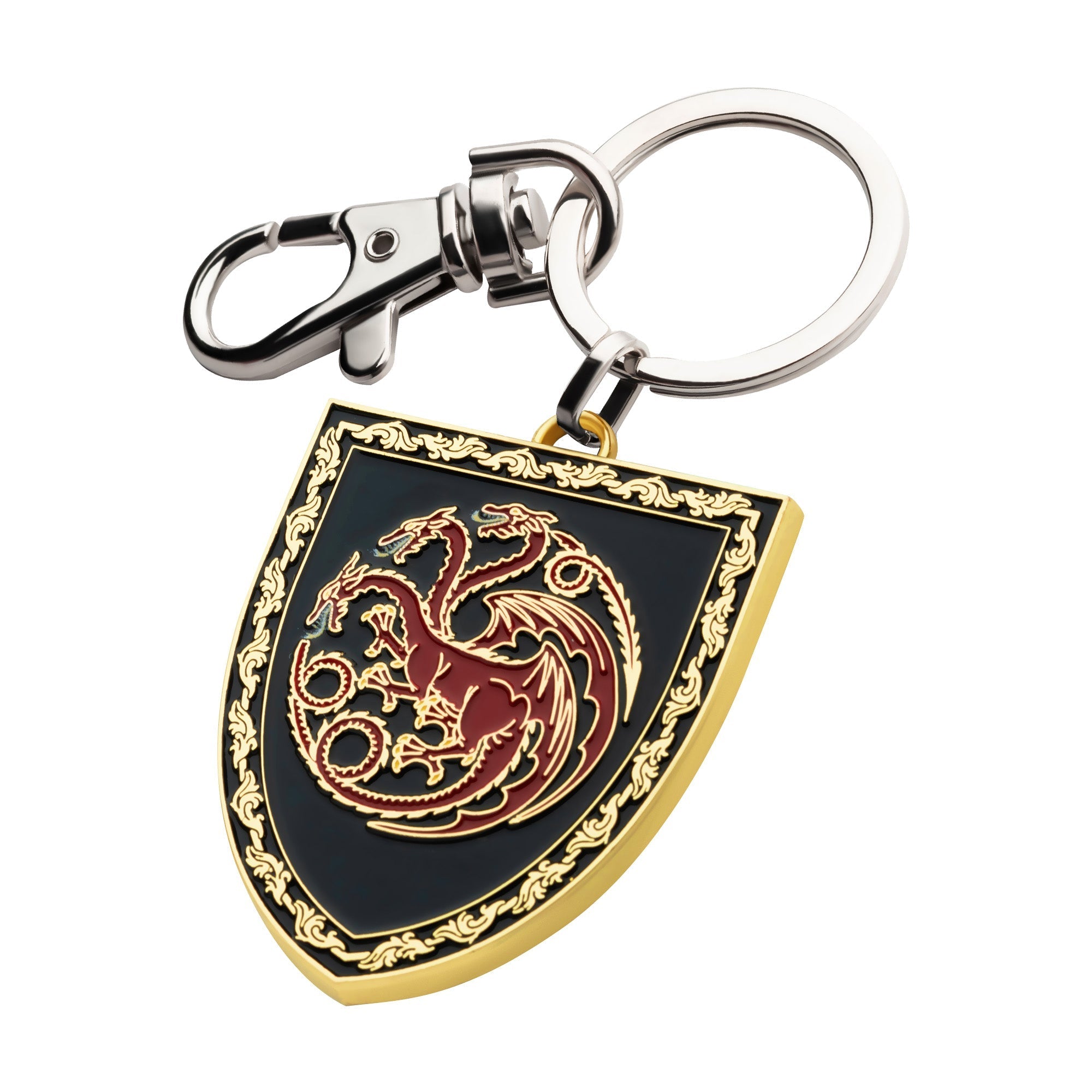 Game Of Thrones: House Of The Dragon Targaryen Shield Enamel Keychain - Jewelry Brands Shop