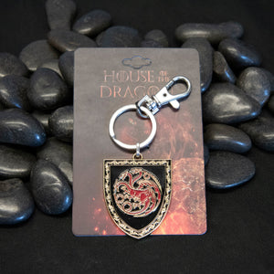 Game Of Thrones: House Of The Dragon Targaryen Shield Enamel Keychain - Jewelry Brands Shop