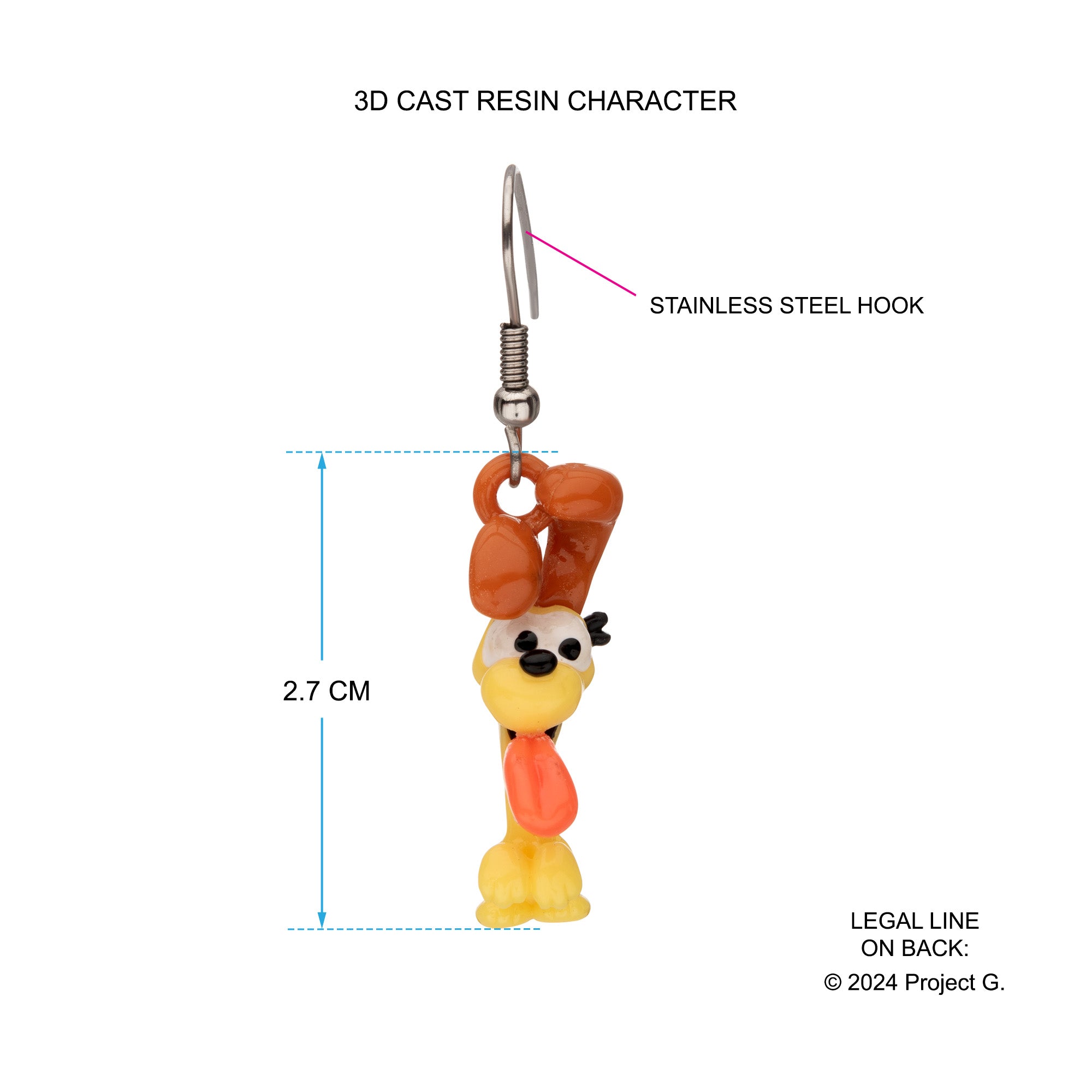 Garfield Odie 3D Charm Dangle Earrings - Jewelry Brands Shop