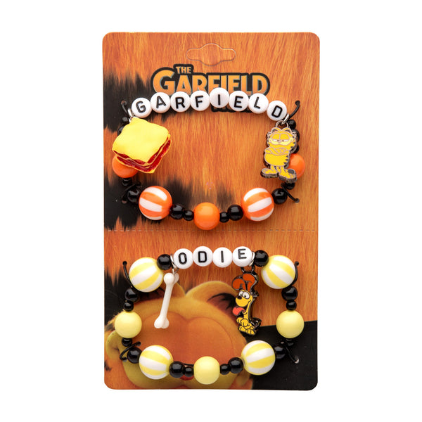 Garfield  Odie Best friends Bracelets with 3D Food Charm
