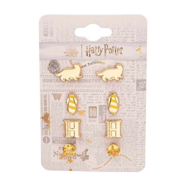 Harry Potter Hufflepuff Stud Earring Set