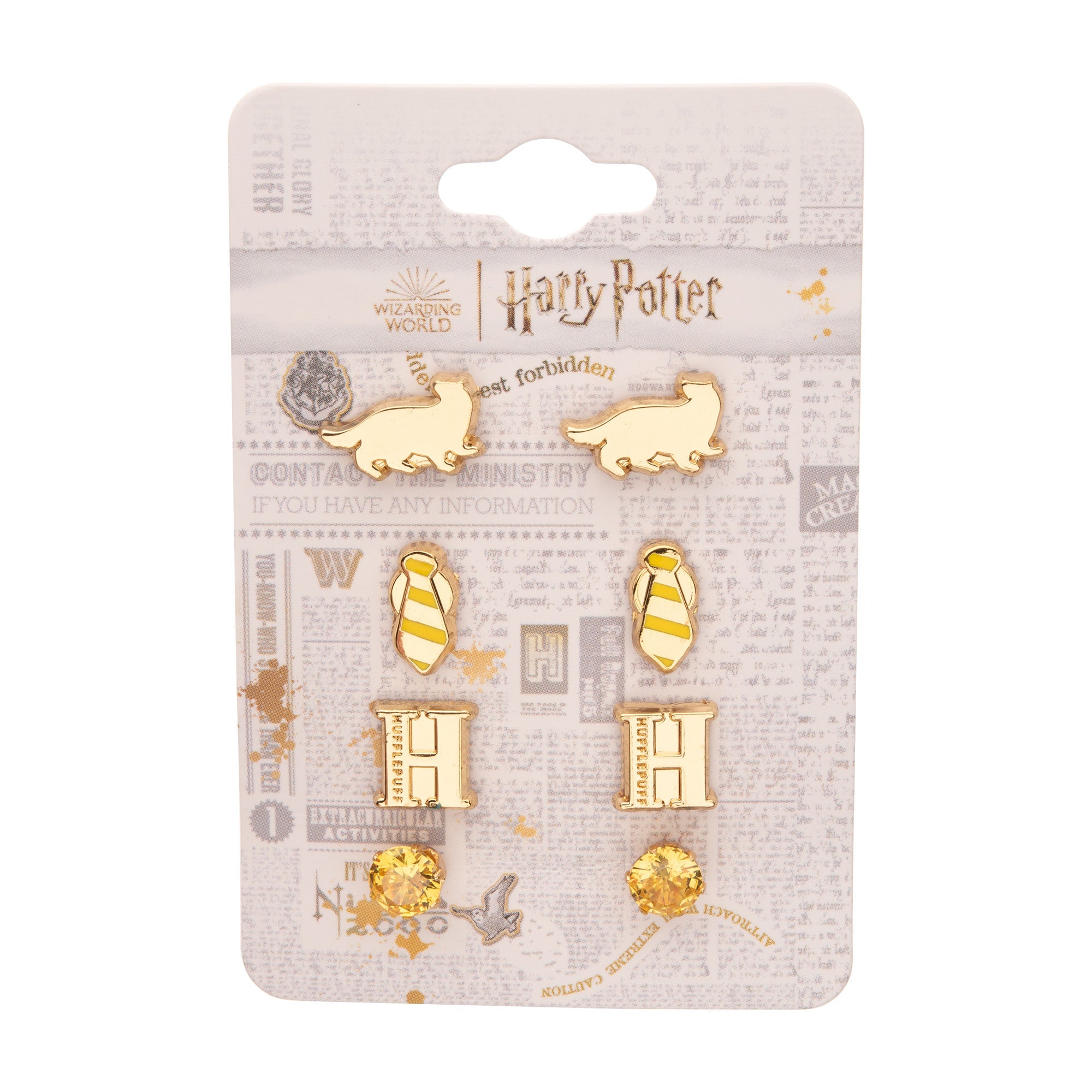 Harry Potter Hufflepuff Stud Earring Set - Jewelry Brands Shop