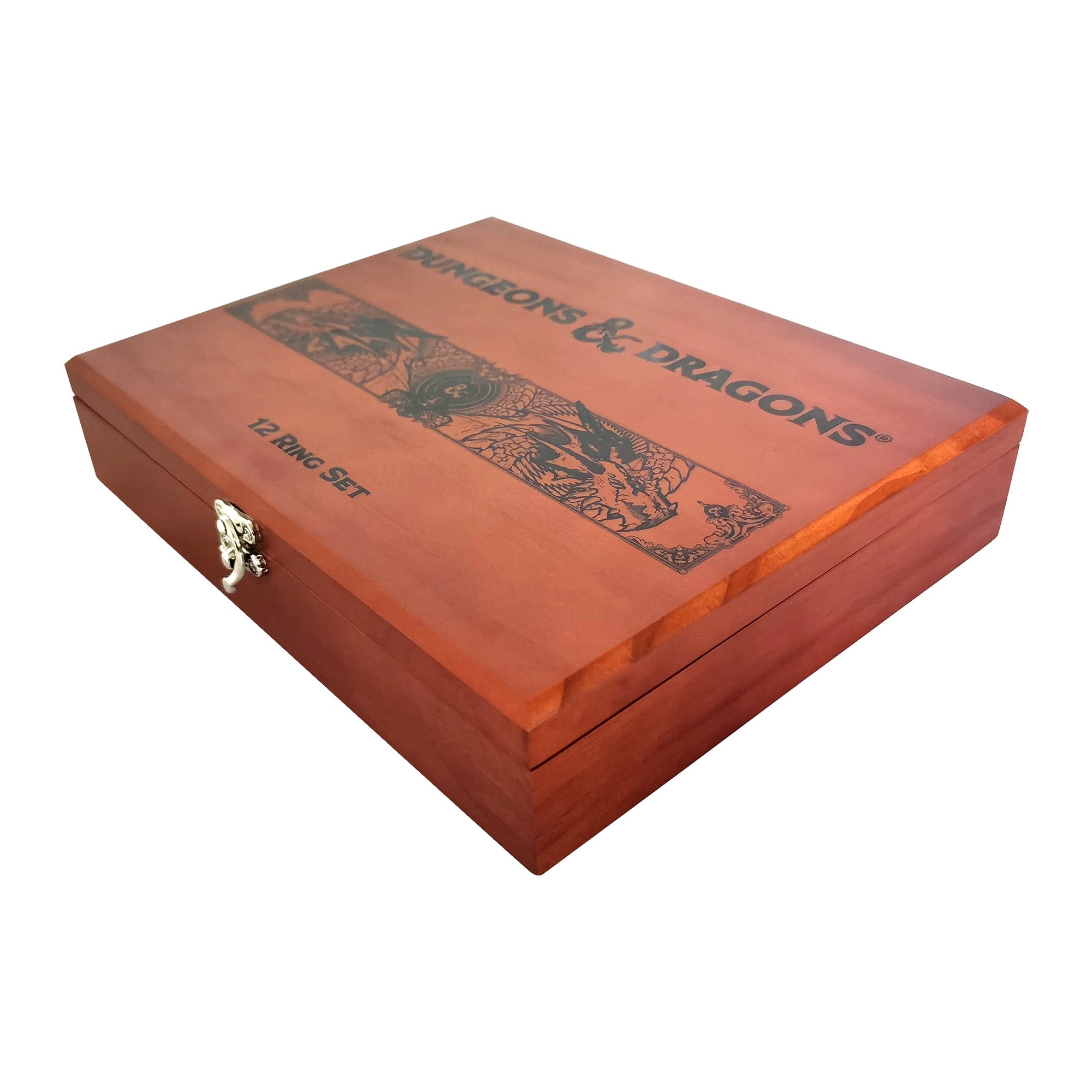 Hasbro Dungeons and Dragons 12 - pcs Ring Set in a Wooden Box [COMING SOON] - Jewelry Brands Shop