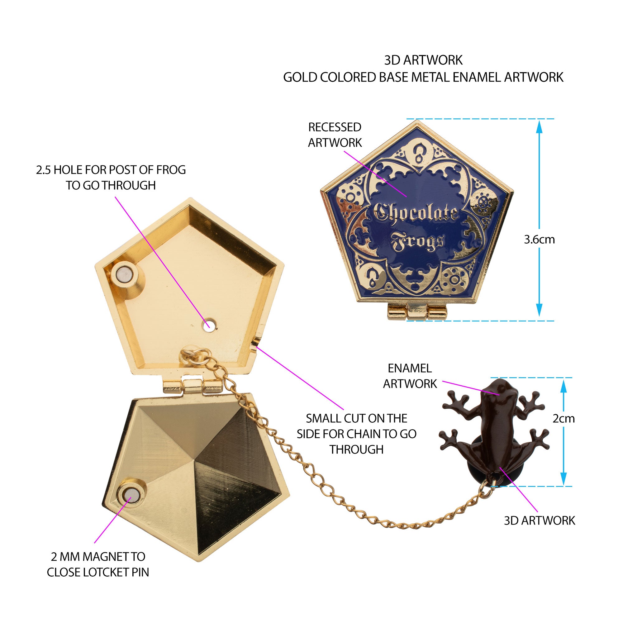 Harry Potter Chocolate Frogs Dangle Pin