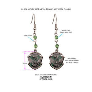 Harry Potter Hogwarts Slytherine House Earrings