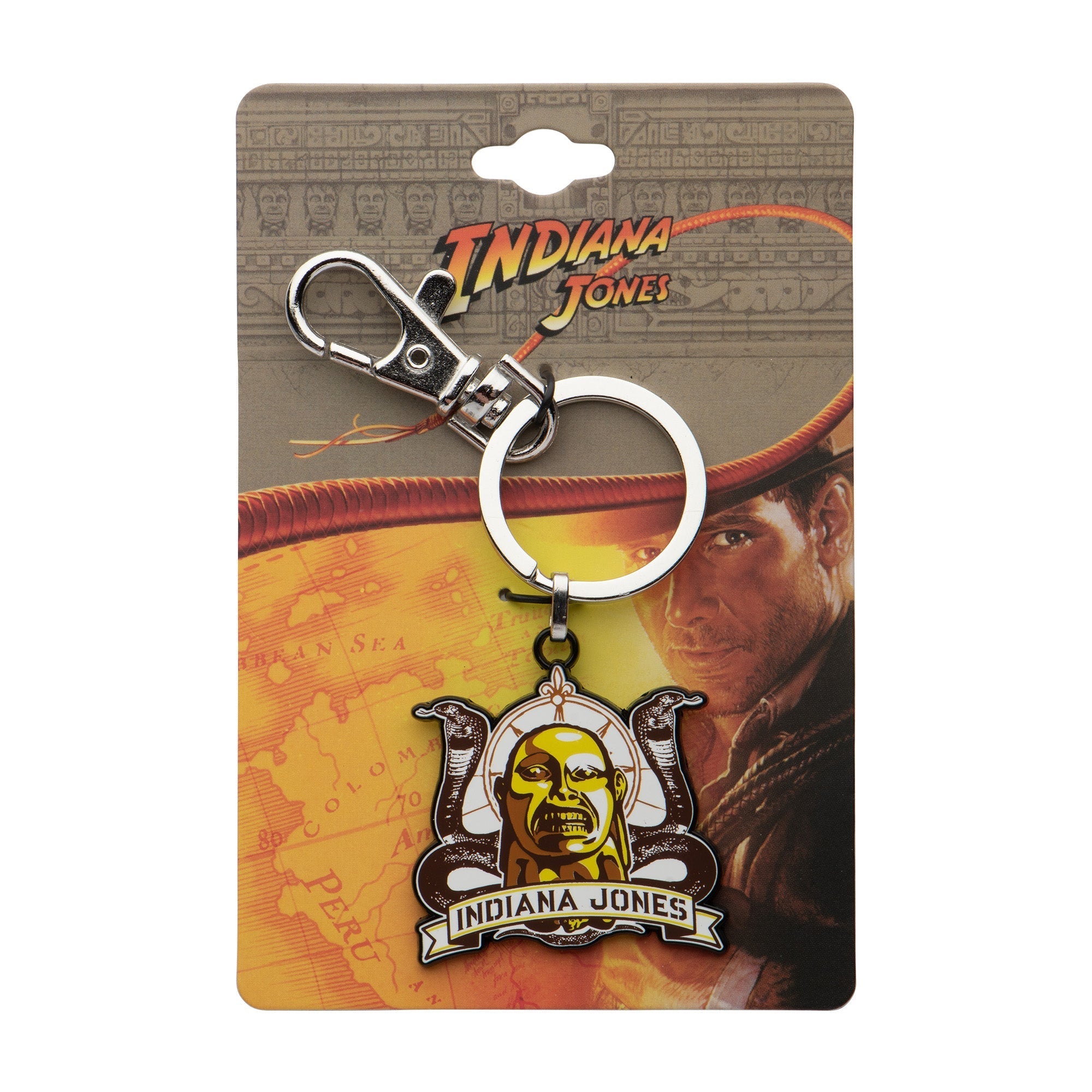 Indiana Jones Raiders of the Lost Ark Idol Snakes Keychain - Jewelry Brands Shop