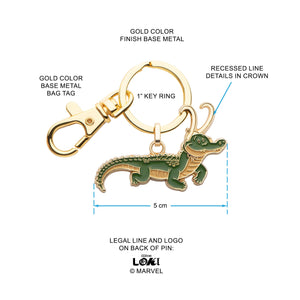 Marvel Loki Aligator Gold Plated Keychain
