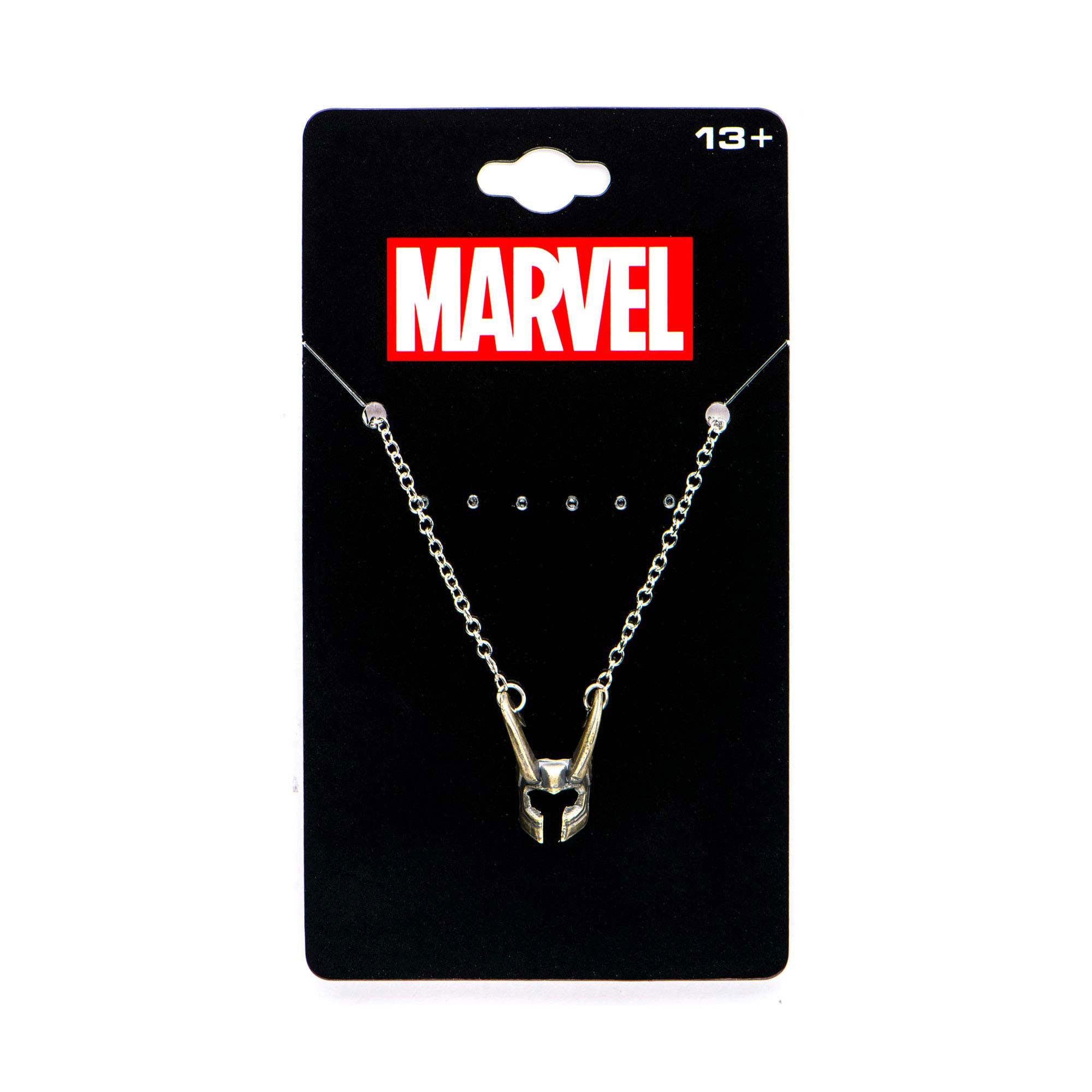 Marvel Cut Out Loki Helmet Pendant Necklace