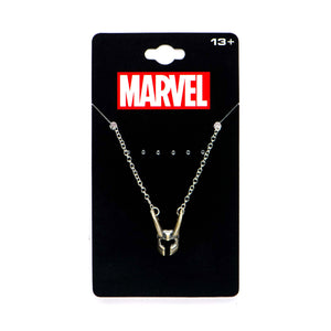 Marvel Cut Out Loki Helmet Pendant Necklace