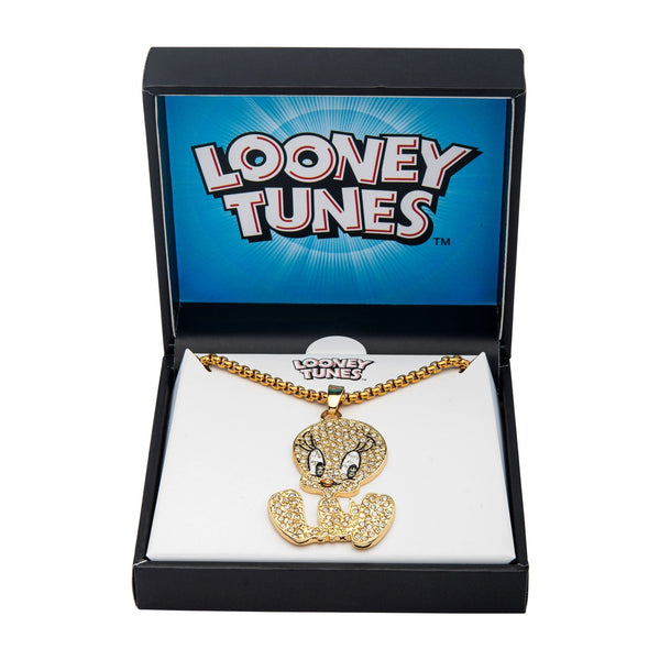 Lonney Tunes Tweety Bird Gold Plated Gemmed Pendants