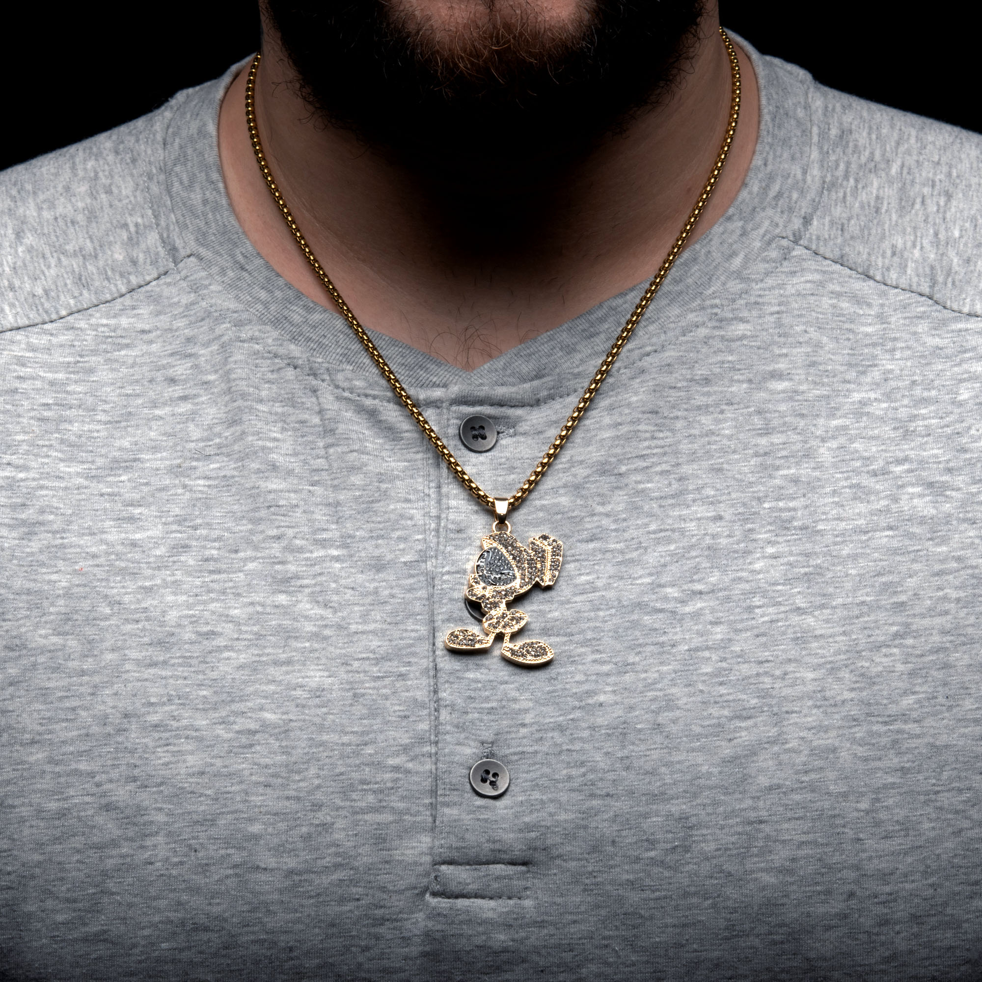 Looney Tunes Marvin The Martian Gold Plated Gemmed Pendant Necklace [COMING SOON] - Jewelry Brands Shop