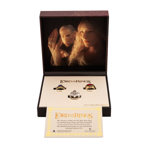 The Lord of the Rings Three Elven Adjustable Ring Set