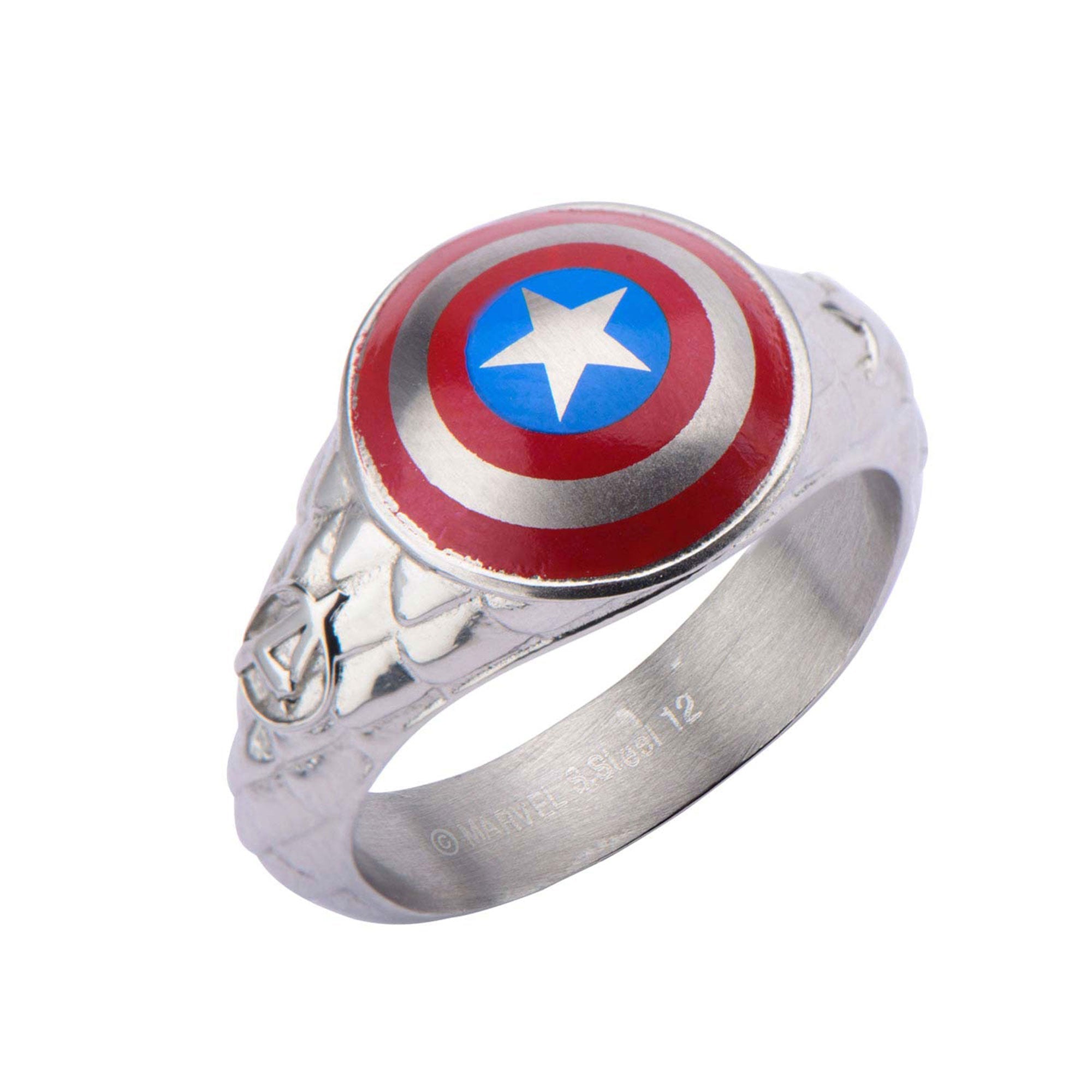 Marvel 3D Captain America Shield Logo Ring - Jewelry Brands Shop