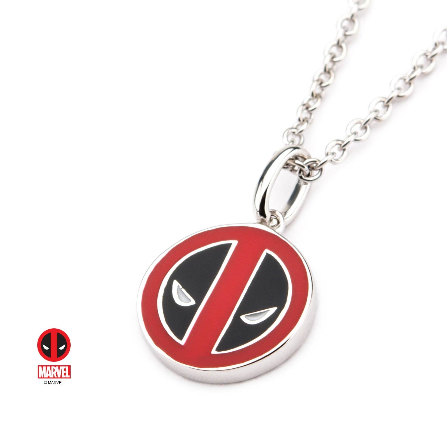 Marvel 925 Sterling Silver Deadpool Face Pendant with Chain Pendant - Jewelry Brands Shop