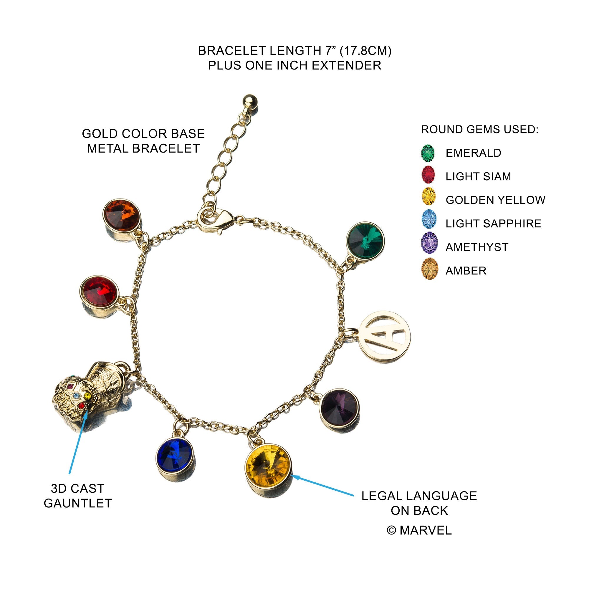 Marvel Avengers Endgame Charm Bracelet - Jewelry Brands Shop