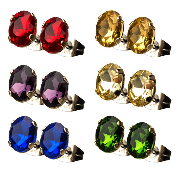 Marvel Avengers Thanos Infinity Gauntlet Gem Earrings Set (6pcs)