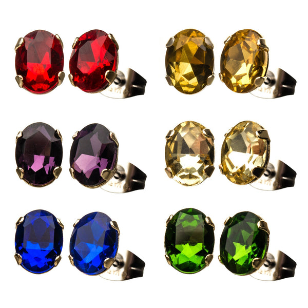 Marvel Avengers Thanos Infinity Gauntlet Gem Earrings Set (6pcs)