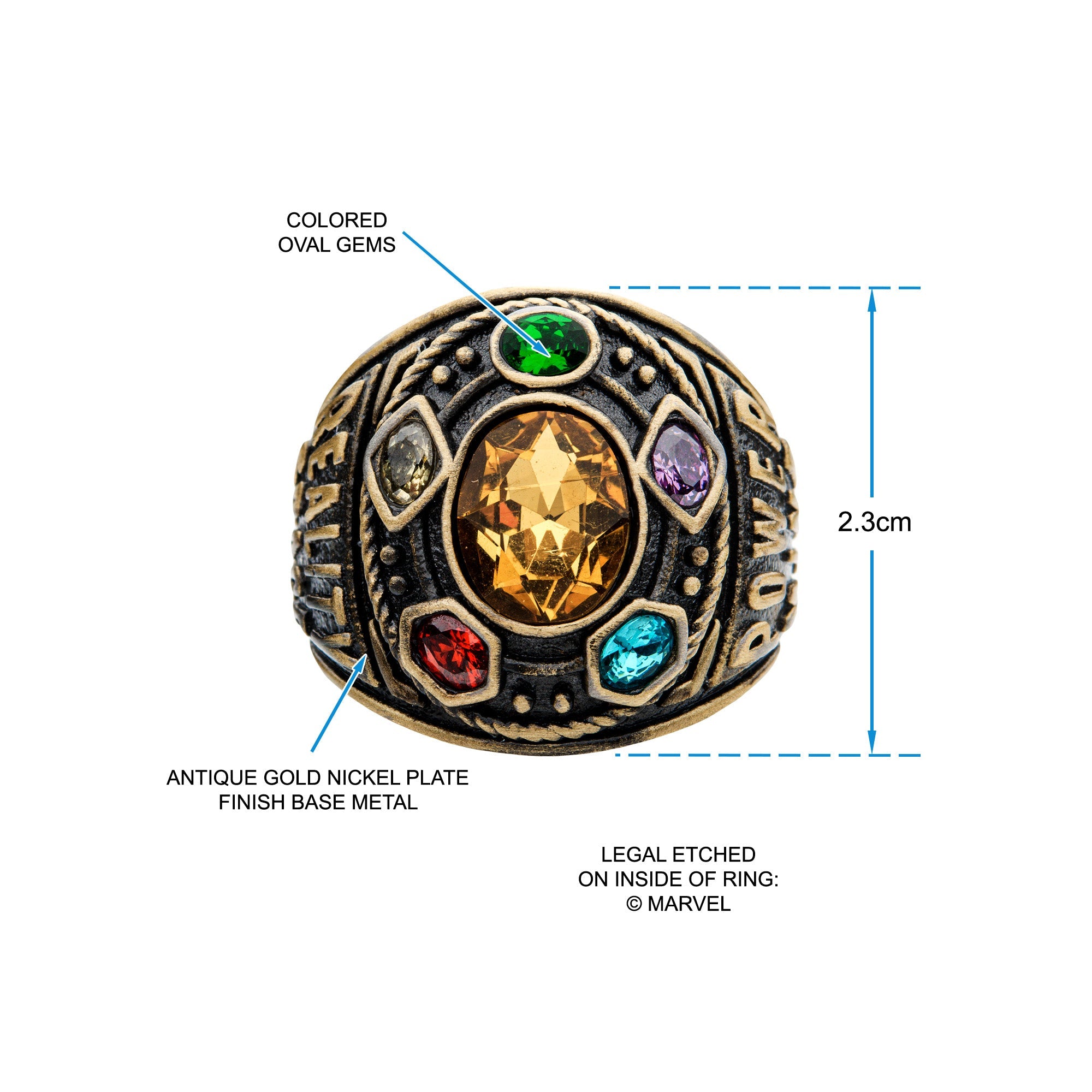 Marvel Avengers Thanos Infinity Stones Ring - Jewelry Brands Shop