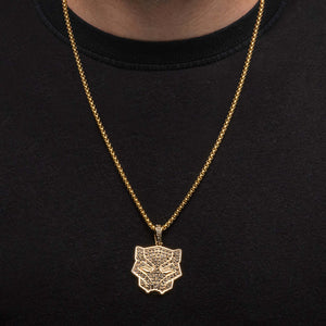 Marvel Black Panther Logo Necklace With Cz Gem [COMING SOON] - Jewelry Brands Shop