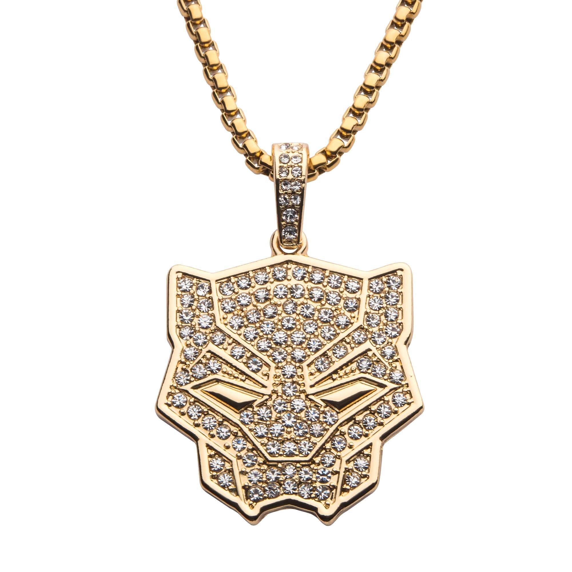 Marvel Black Panther Logo Necklace With Cz Gem – Jewelry Brands Shop