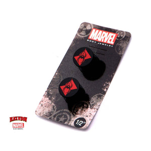 Marvel Black Widow Logo Acrylic Screw Fit Plug - Jewelry Brands Shop