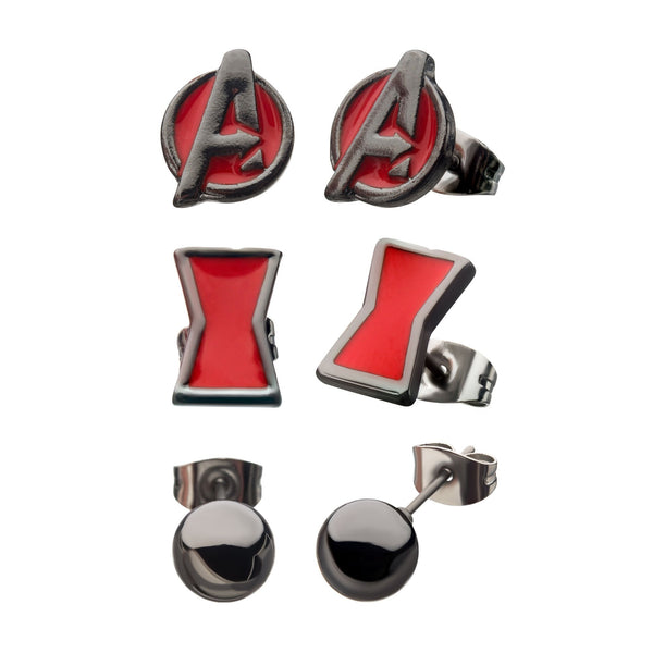 Marvel Black Widow Stud Earrings Set