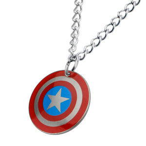 Marvel Captain America Logo Kids' Pendant Necklace - Jewelry Brands Shop