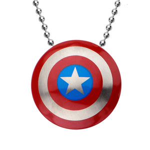 Marvel Captain America Shield Logo Small Pendant Necklace - Jewelry Brands Shop