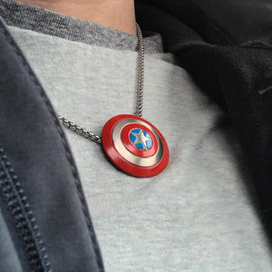 Marvel Captain America Spinning Shield Pendant Necklace - Jewelry Brands Shop