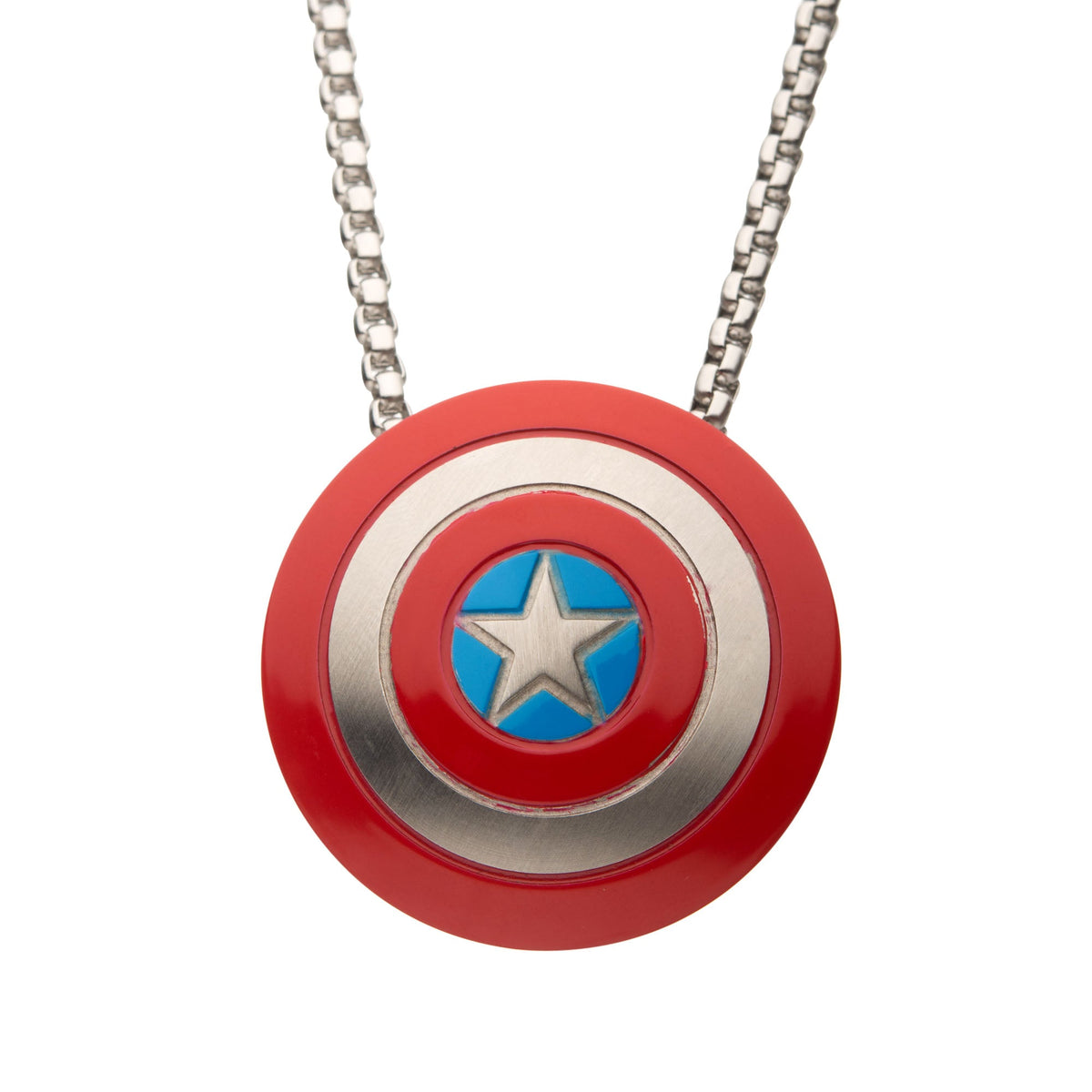 Marvel Captain America Spinning Shield Pendant Necklace