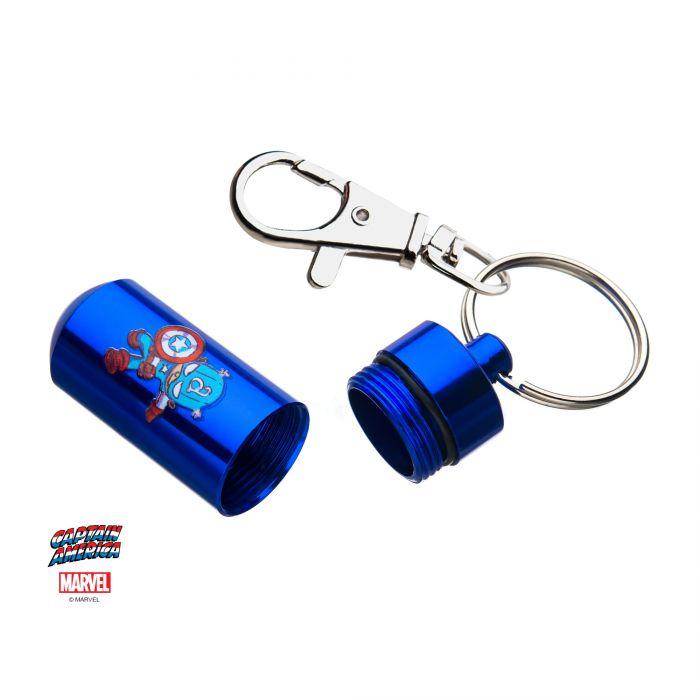 Marvel Captain America Stash Pill Storage Keychain - Jewelry Brands Shop